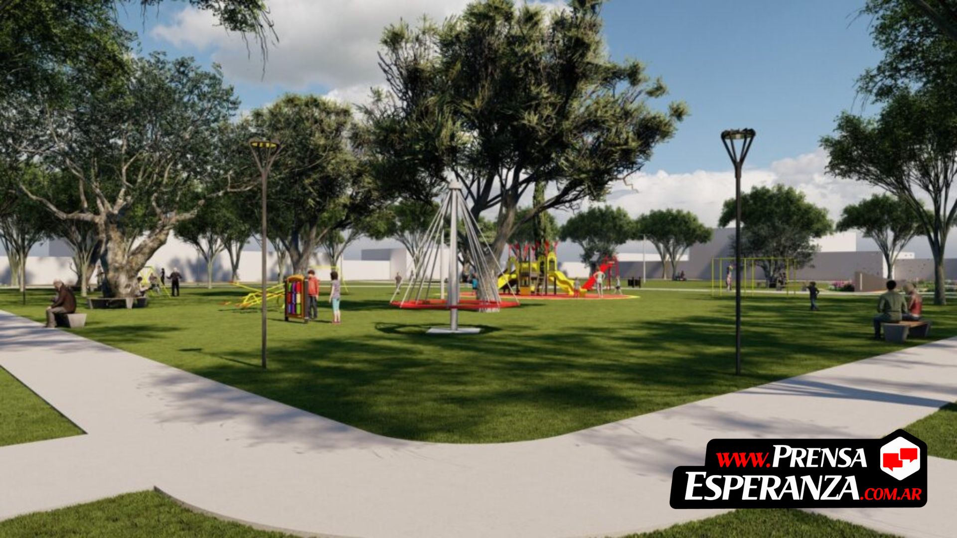 Esperanza inaugurará la renovada Plaza Alemania en el barrio Oeste