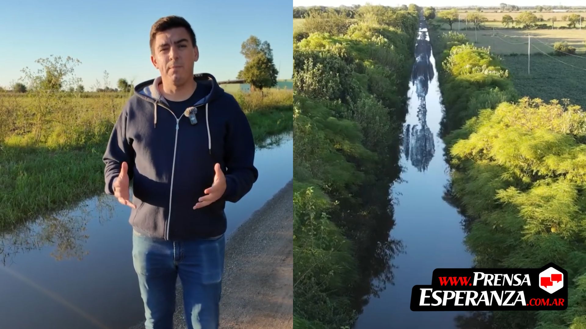 Engler pidió la intervención del municipio por un camino rural anegado tras la aparición de un canal
