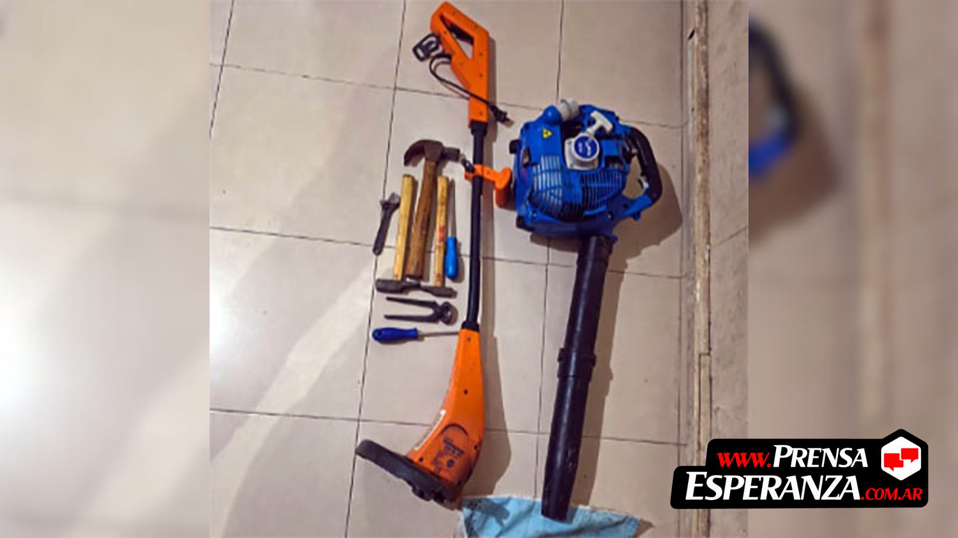 Recuperaron herramientas robadas de una escuela rural y aprehendieron a dos hombres